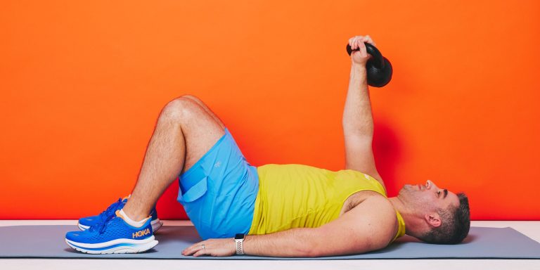 A 12-Minute Kettlebell Arms Workout to Fire Up Your Biceps and Triceps
